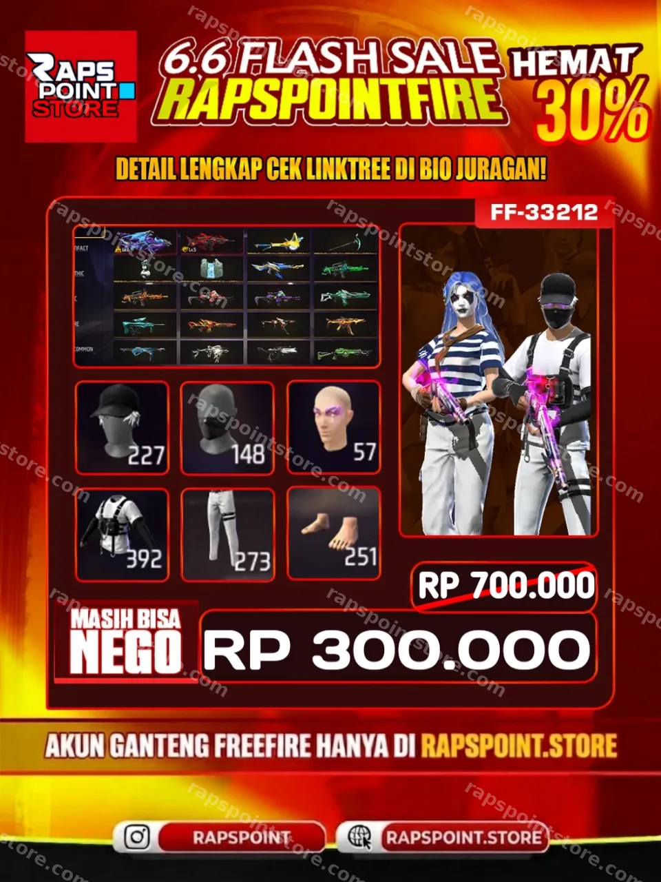 NO SG M590, NO AWM, EVO AK47 6, EVO SCAR MEGALODON 5, SG 2 RAPPER