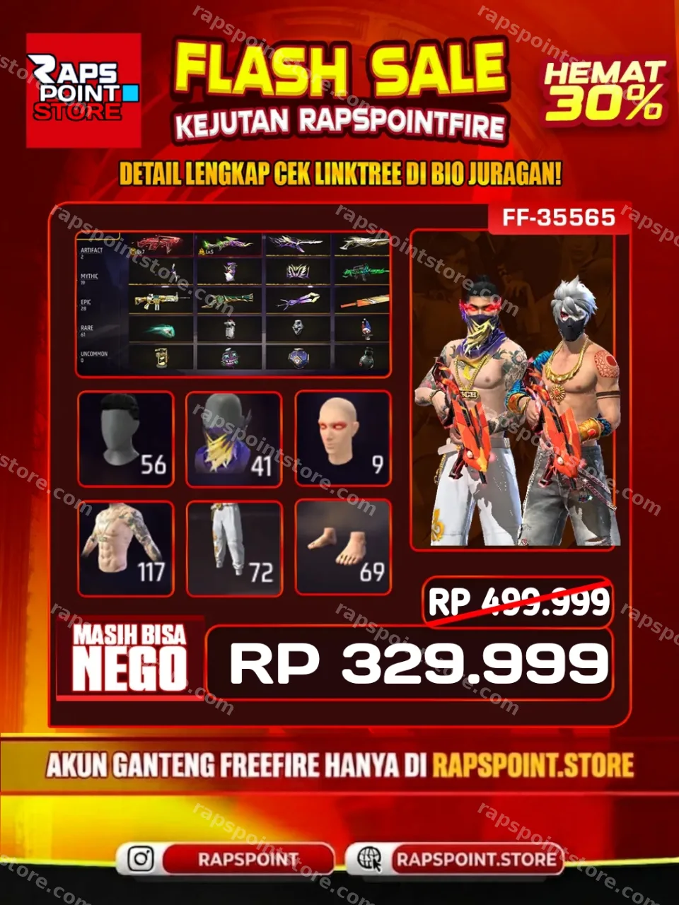 Evo Mp40 Cobra 7, Evo M1014 Green Flame Draco 5, Sg 2 Gurun, Sg 2 Trompet,Bundle Silent Statement On, Rambut Kakashi Hitam, Rambut Kakashi Putih Harga